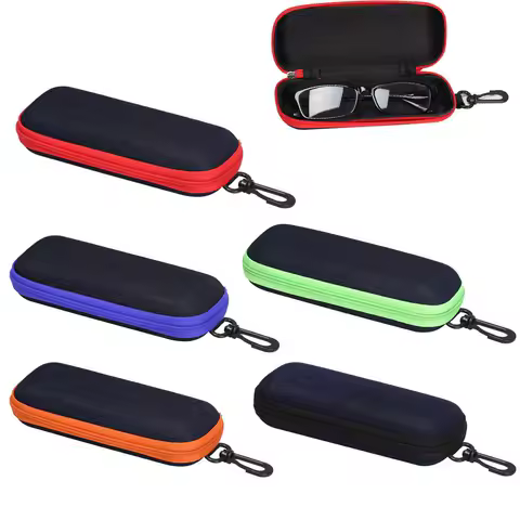TravelReading Glasses Carry Bag Denim Fabric Glasses Box Zipper Sunglasses Protection Resistance Container Eyeglasses Case