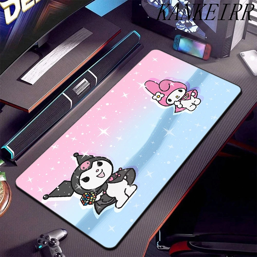 Alfombrilla de ratón Xxl de goma Natural, alfombrilla de ratón de Anime Kuromi, alfombrilla de ratón para juegos, alfombrilla grande para escritorio, accesorios de oficina, alfombrilla de escritorio de velocidad de 90x40cm
