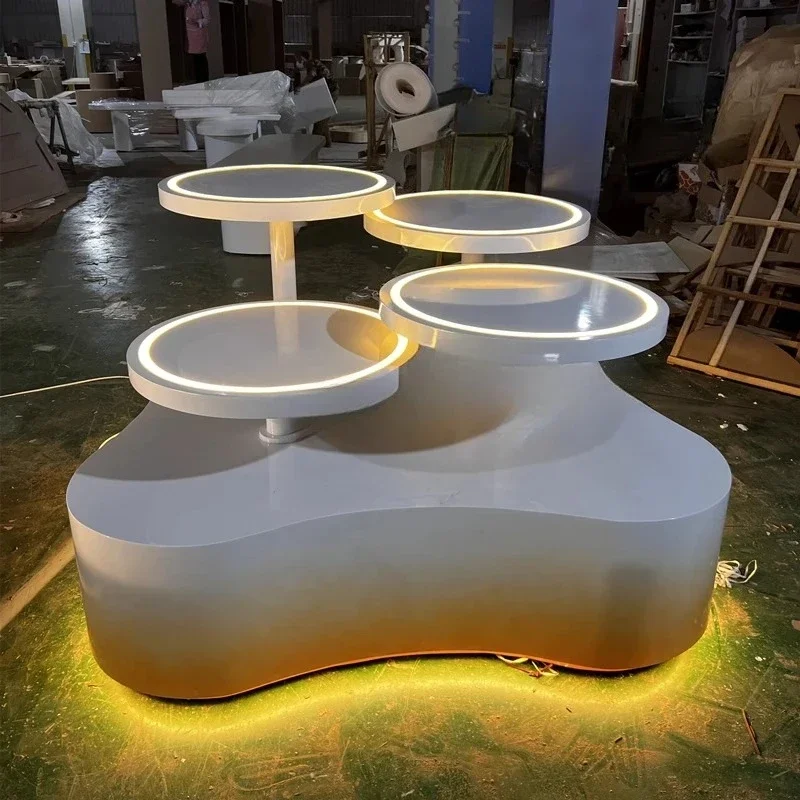 A  Customized 1gifts Multi-layer luminous Zhongdao display stand Special-shaped display case Technology exhibition hall booth