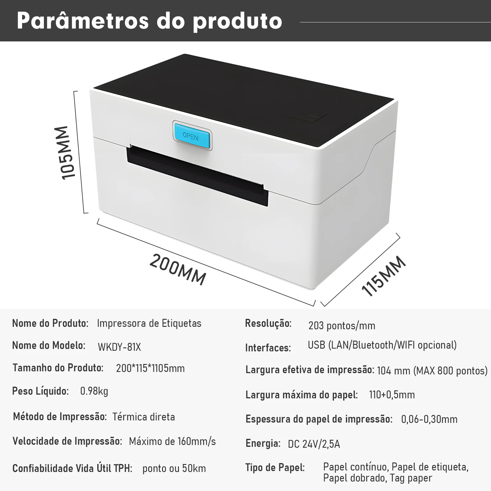 etiquetadora impressora portátil，etiqueta，Ethernet, Bluetooth,impressora de etiquetas，rotuladora etiquetadora，do brasil