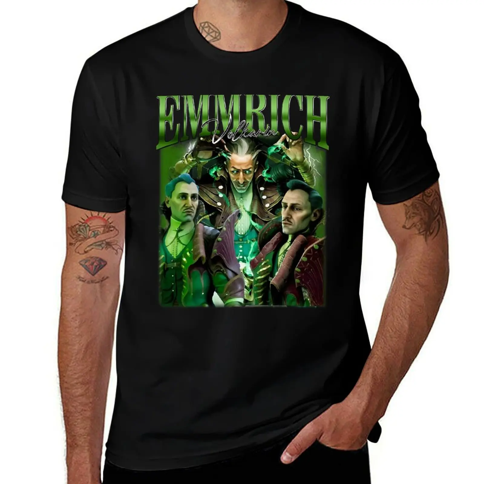 

Shirt, Emmrich Veilguard Age Dragon Volkarin Bootleg T-Shirt Basic All Season Solid T-Shirt