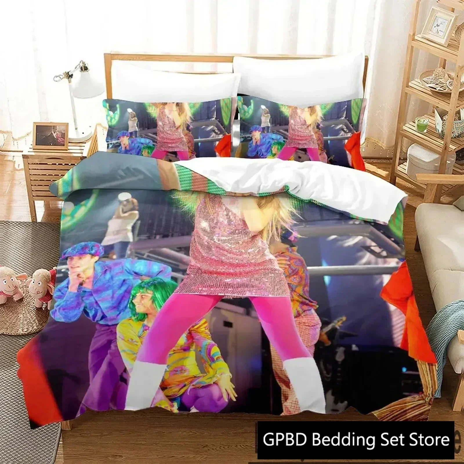 3D Print Hannah Montana Bedding Set For Bedroom Soft Modern Bedspreads Comefortable Kids Duvet Cover Quilt Cover And Pillowcase