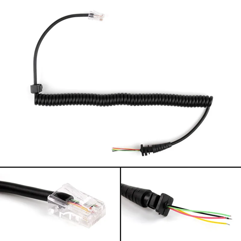 10 قطعة استبدال HMN3596A كابل الميكروفون لموتورولا CM140 CM160 CM340 CM360 GM600 GM900 CDM750 CDM1250 EM200 EM400 GM1100