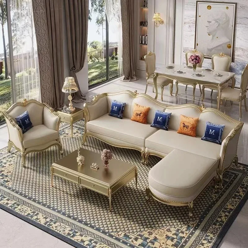 Reclining Water Proof Sofas Wood Armrest Design Luxury Armchair Salon Sofas Lounges Full Set Couch Wohnzimmer Home Furniture