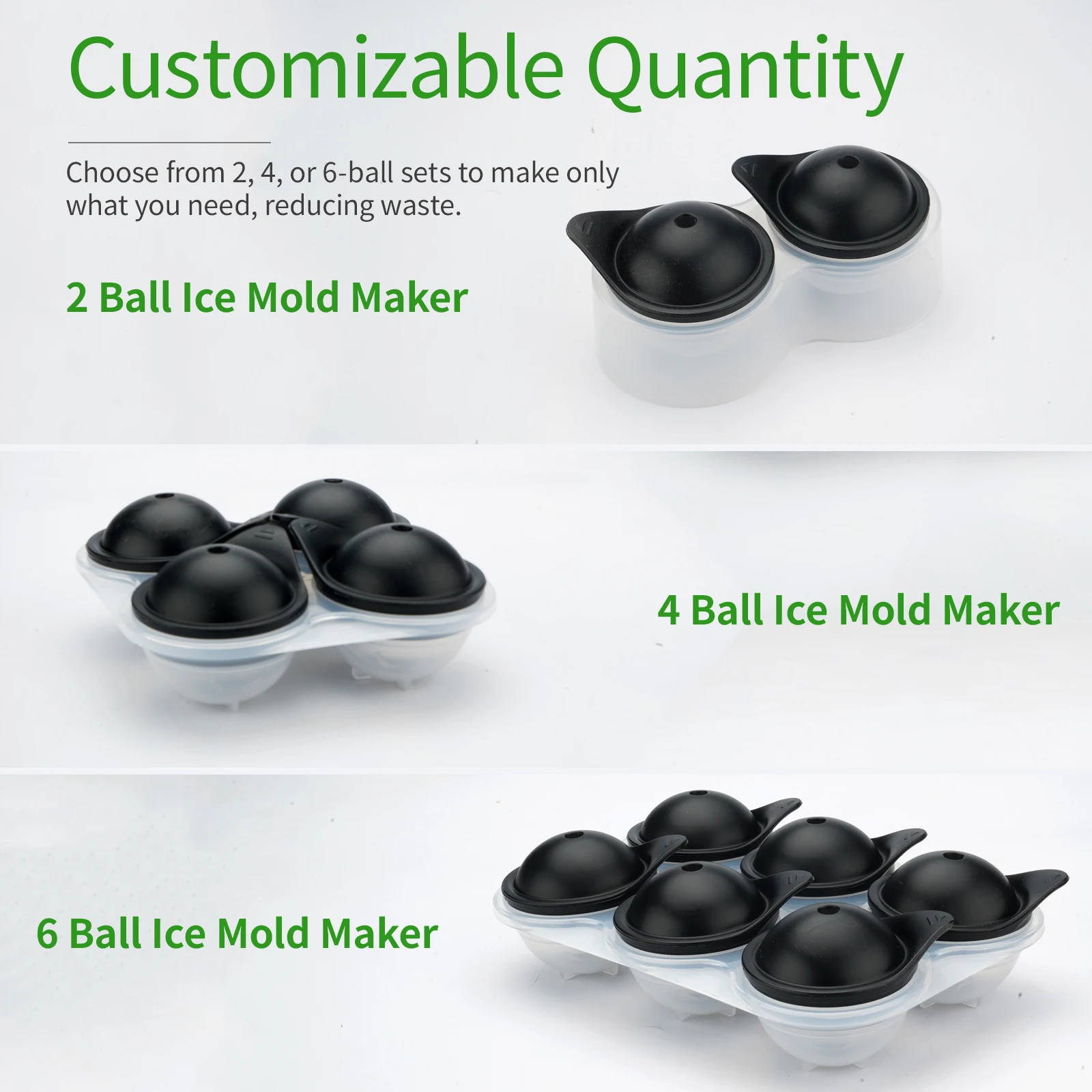 

Большие лотки для кубиков льда, силиконовые формы для кубиков льда для морозильной камеры с крышкой, многоразовая форма для льда для виски, форма для льда с шариком, алмазная форма для льда