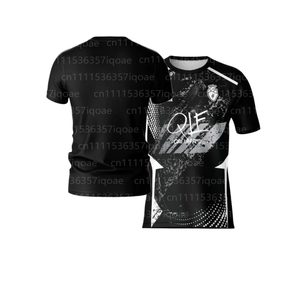 Summer Men Women Fashiong QLF Breathable Round Neck Short Sleeve Children's Racing Sportswear Man Casual T-shirt Tops Tee