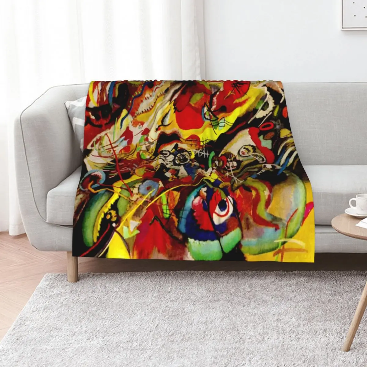 

Study for Composition VII | Wassily Kandinsky Abstract Art Throw Blanket Thermals For Travel Plush Decorative Throw Blankets