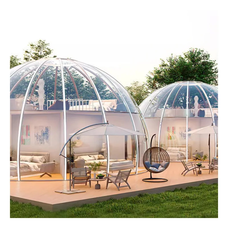 Luxury Inflatable Transparent Dome House Powder Coated Metal Star Room Stylish Gazebo Pavilion for Outdoor and Leisure Venues
