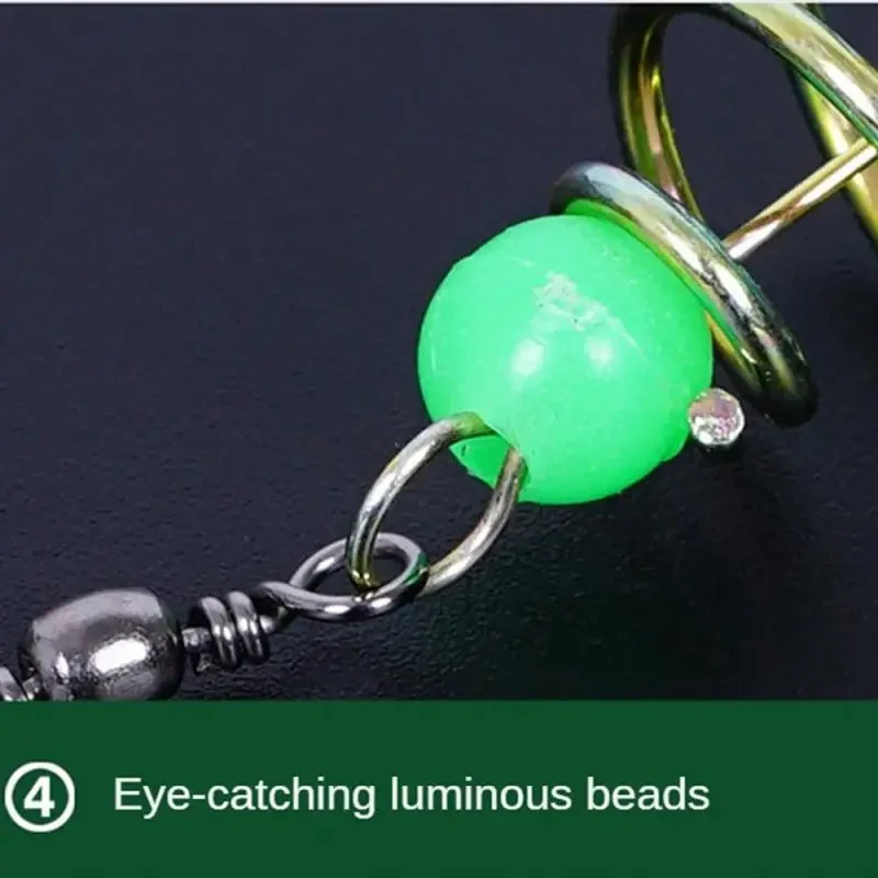 Fishing Net Luminous Bead Netting Sea Fish Net Sticky Trap Mesh Throwing Net Fishing Tackle Spring Fishing Feeder Trap Tools