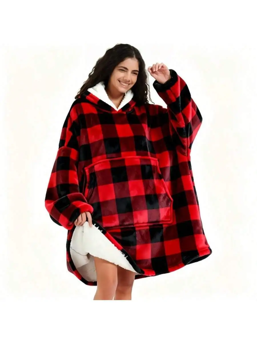 Wearable Blanket For Adults Woman Men,Cozy Warm,Soft Fluffy, Machine Washable,Suitable For Autumn And Winter, Gift, Couple view 4