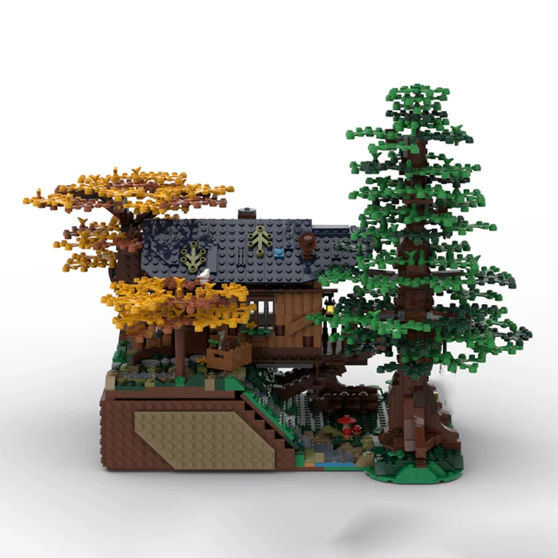 1803 pièces MOC cabane de grotte cachée blocs de construction modulaires ensemble de bricolage, modèle de village créatif, jouet d'architecture Miniature pour enfants et Fans