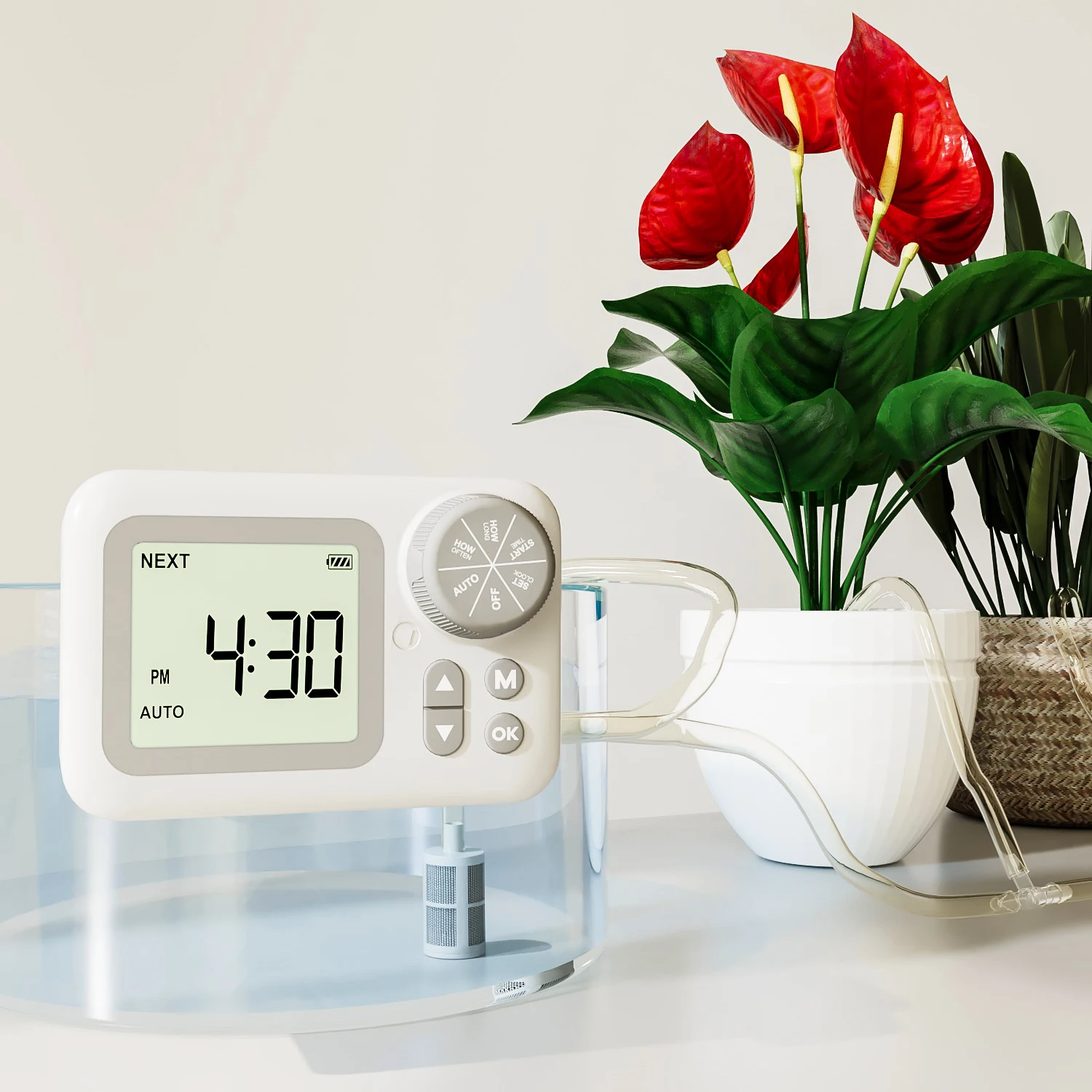

Automatic Drip Irrigation Kit WPS-015 Digital Programmable Water Timer 15 Potted Indoor Houseplants Support Automatic Watering