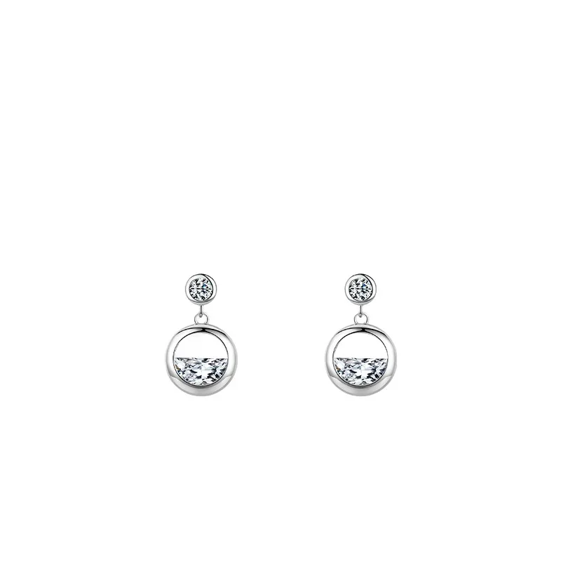 

Dawn's Jewel Fashionable Ornament S925 Silver Irregular Zircon Stud Earrings for Women Elegant Light Luxury Super Flash