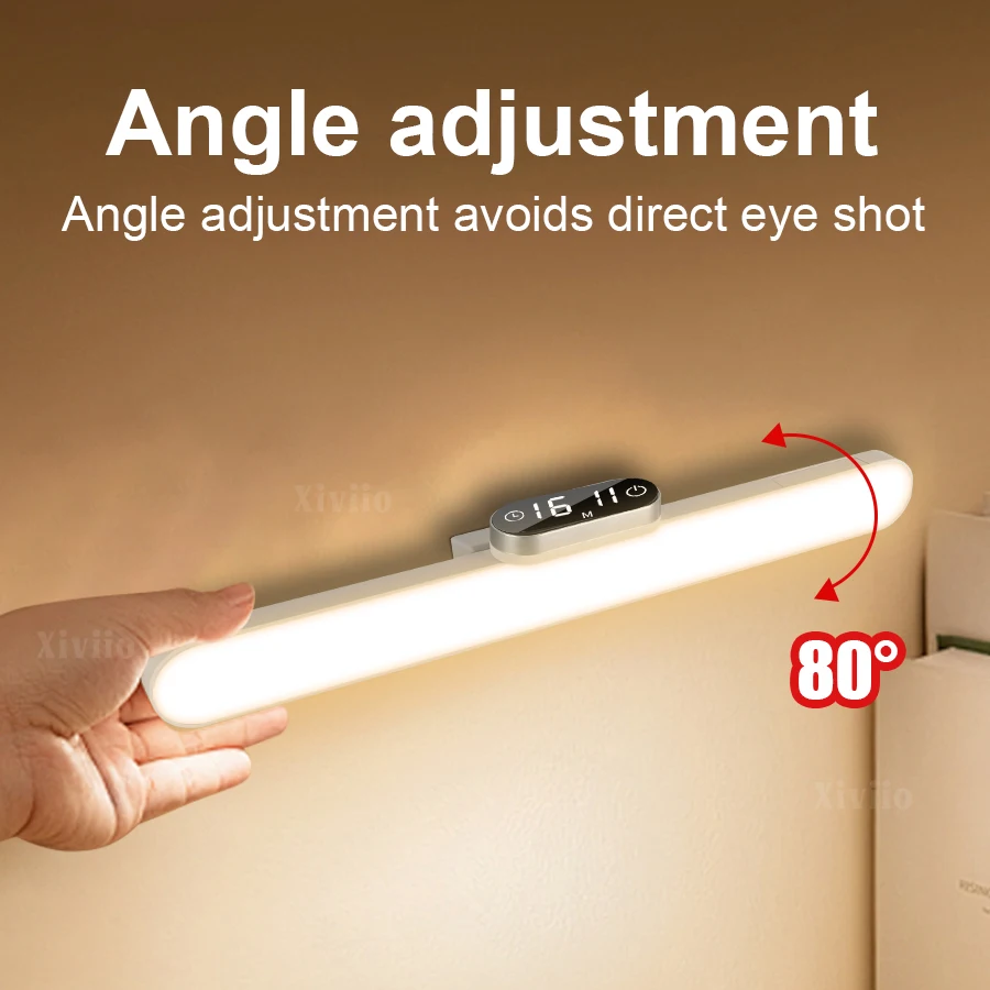 Lampe de Table LED suspendue magnétique, Rechargeable par USB, 3 couleurs, lampe de lecture, intensité variable, pour placard, garde-robe, veilleuses