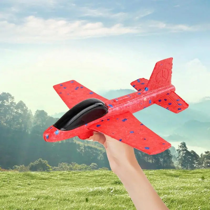 Foam Airplane Throwing Foam Palne Model Glider Plane Aircraft Model Outdoor DIY Educational Toy For Children