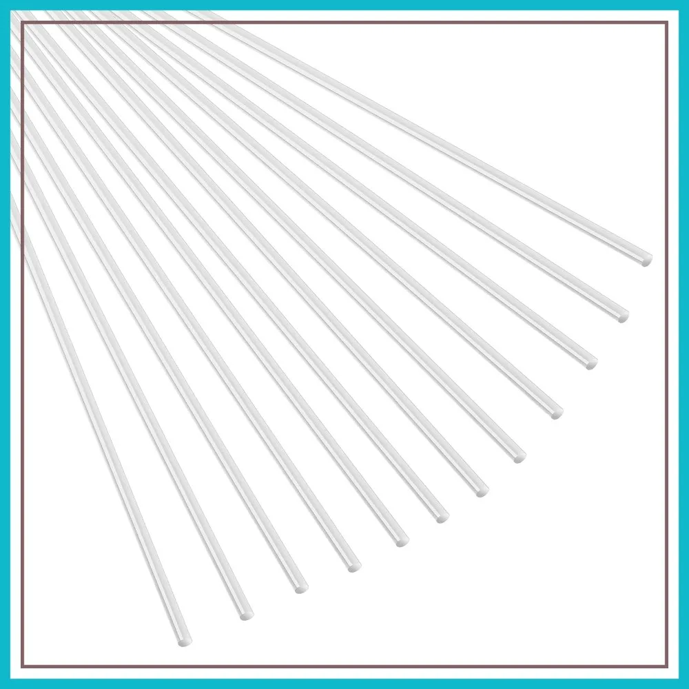 

20 Clear Acrylic Rods, 12 Inch Round Plastic Rods for DIY Crafts, Party Decor, Gardening (3mm)