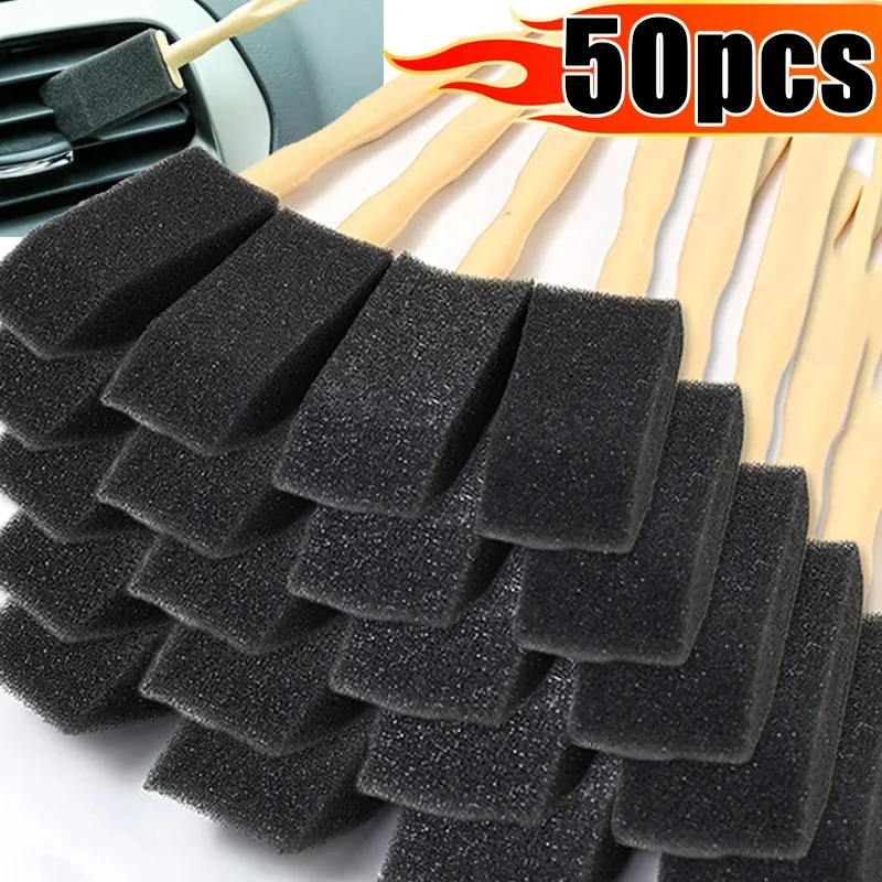 

Car Air Outlet Cleaning Sponge Brush Interior Detailing Dust Removal Airs Conditioner Grille Cleaner Brushes Auto Accessories