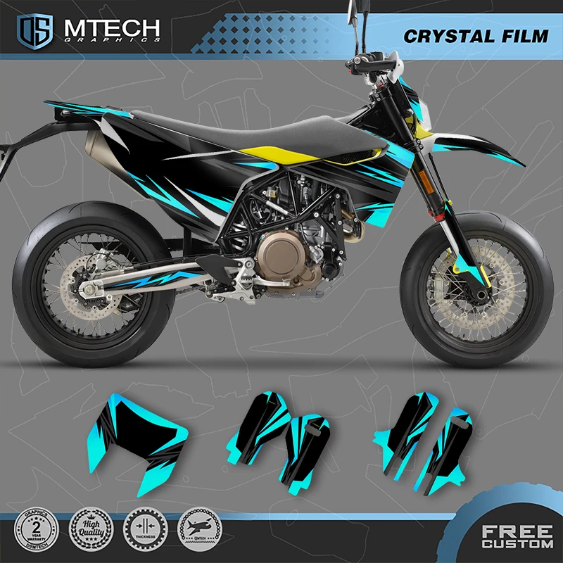 

DSMTECH Custom Team Graphics Decals Stickers Kits for Husqvarna 15-20 701 SUPERMOTO ENDURO 2015-2017 2018 2019 2020 009
