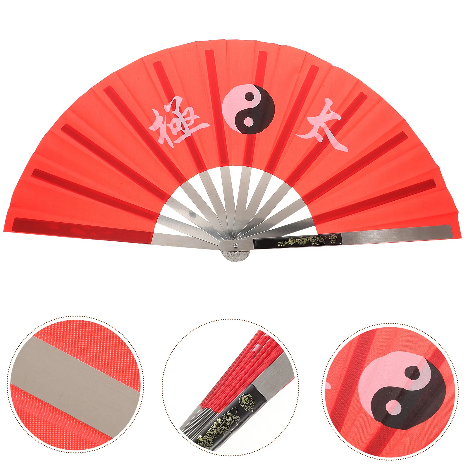 

Chinese Tai Chi Fan Folding Hand Fan Suitable for Kung Fu Dance Performance Handheld Foldable Decorative Gift Festival Gift