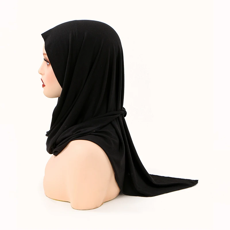 Newest Instant Chiffon Hijab Solid Color Woman Muslim Hijab Scarf Islamic Turban Fashion Headband Shawl Muslim Veil Jersey Hijab