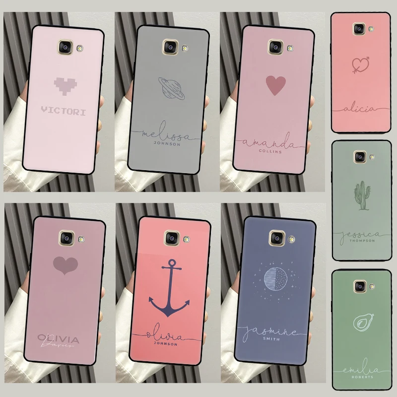 مخصص الكواكب الصبار الأفوكادو اسم غطاء لسامسونج غالاكسي A6 A7 A8 A9 J8 J4 J6 زائد 2018 J7 J5 J3 2016 A5 A3 2017 الغطاء الخلفي