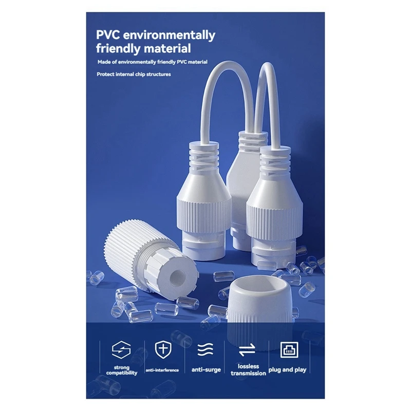 POE Splitter 2-in-1 Cable Connector Three-Way Connector for Security Camera Install-A23U
