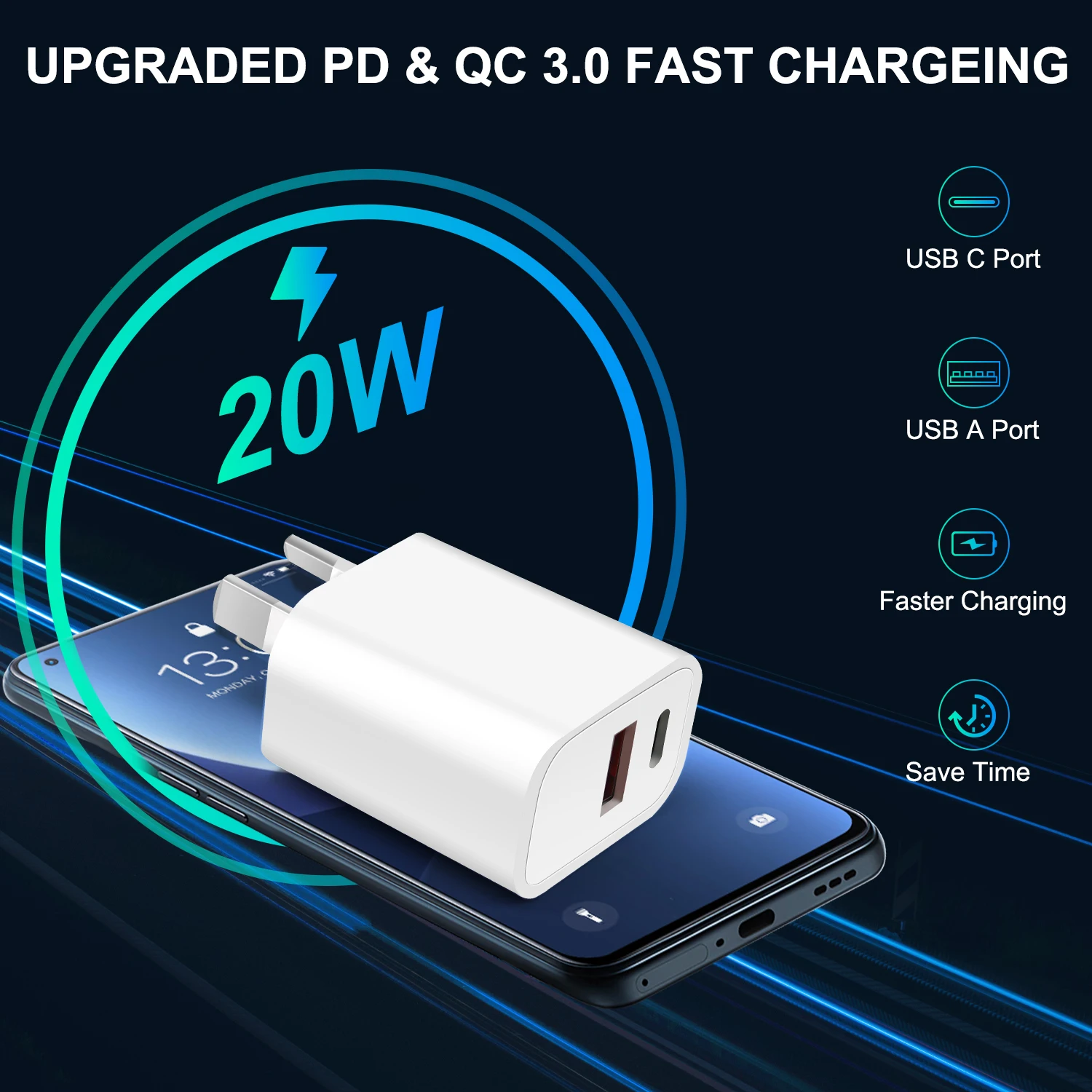 AU Type I Plug 20W Fast Charge - огляд і ціна Usb Hub