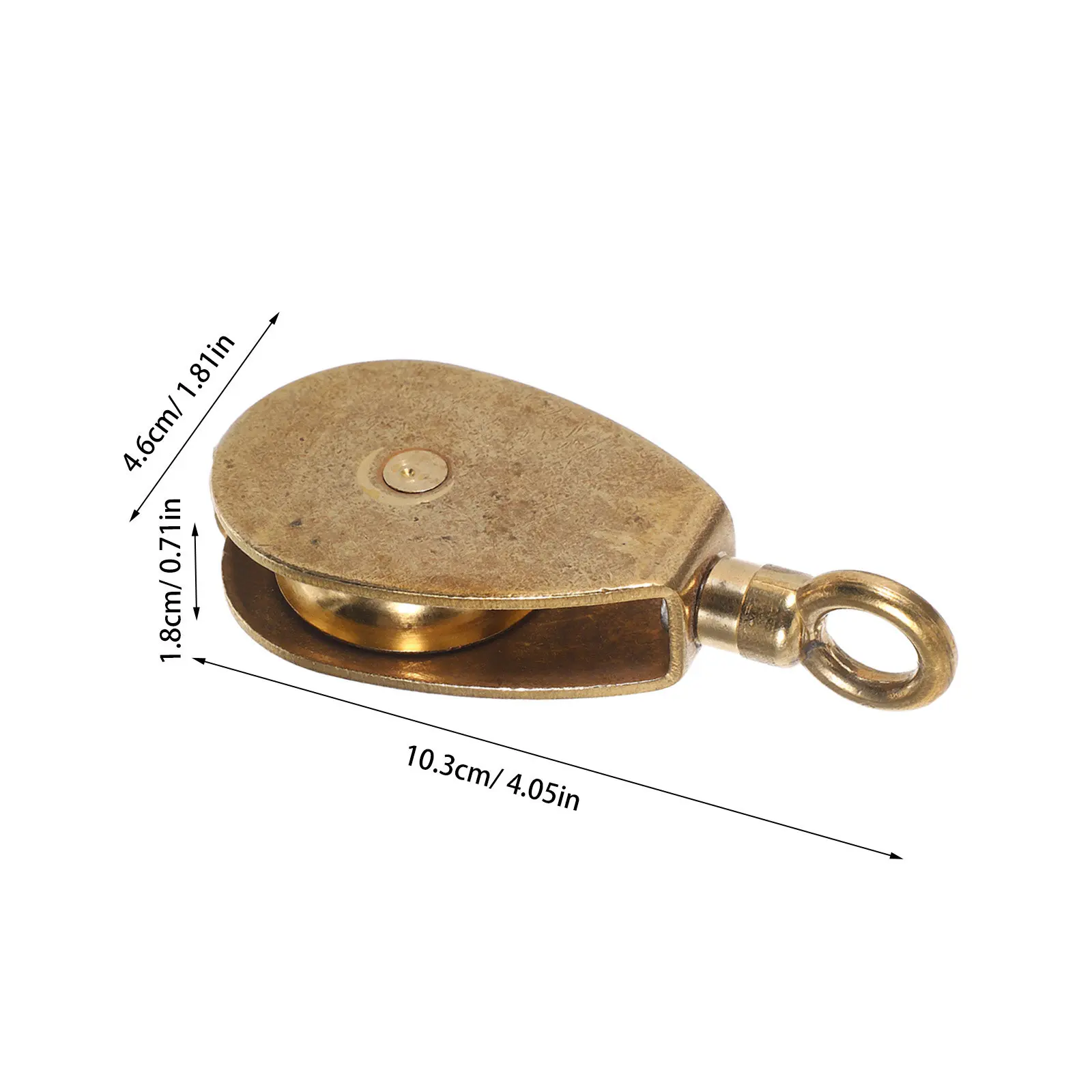 38Mm Marine Brass Pulley Block Flagpole Accessories Smooth Silent Bearing High Load Capacity Yacht Rigging Hardware
