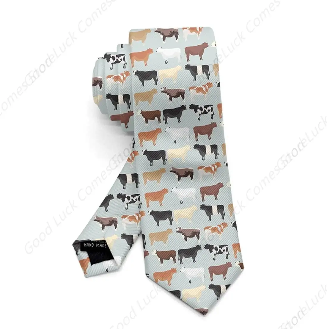 Cow Tie Funny Neckties Cows Fashion Wide Novelty Neck Ties For Men teen