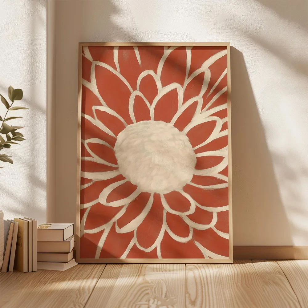 1 Frameless Retro Floral Print,Unique Creative Aesthetic Decor,Spring Decor Painting,Minimalist Wall Art,Living Room Bedroom Art