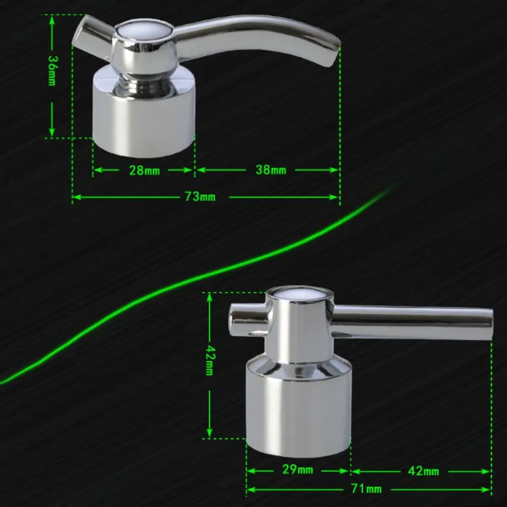 New Alloy Faucet Handle Universal Silver Quick Open Valve Dish Basin Handle