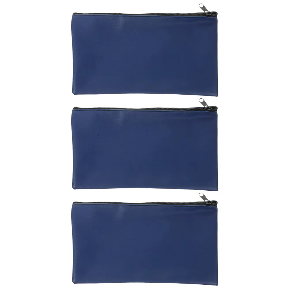 

3Pcs Zipper File Bags Bill Holders Large Capacity Receipt Organizer Cash Money Pouch Business Travel Wallet Money Holder