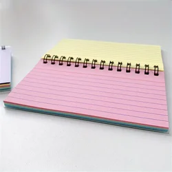 Rainbow-Themed Minimalist Spiral Notebook: Portable, with Dividers for Organized Note-Taking in School & Office