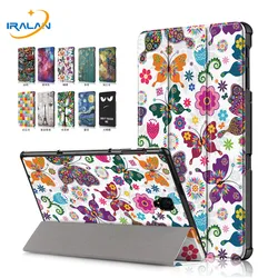 Funda de cuero PU con estampado ultrafino para Samsung Galaxy Tab A 10,5, 2018, T590, T595, T597, cubierta magnética para tableta inteligente + película + lápiz óptico, nueva