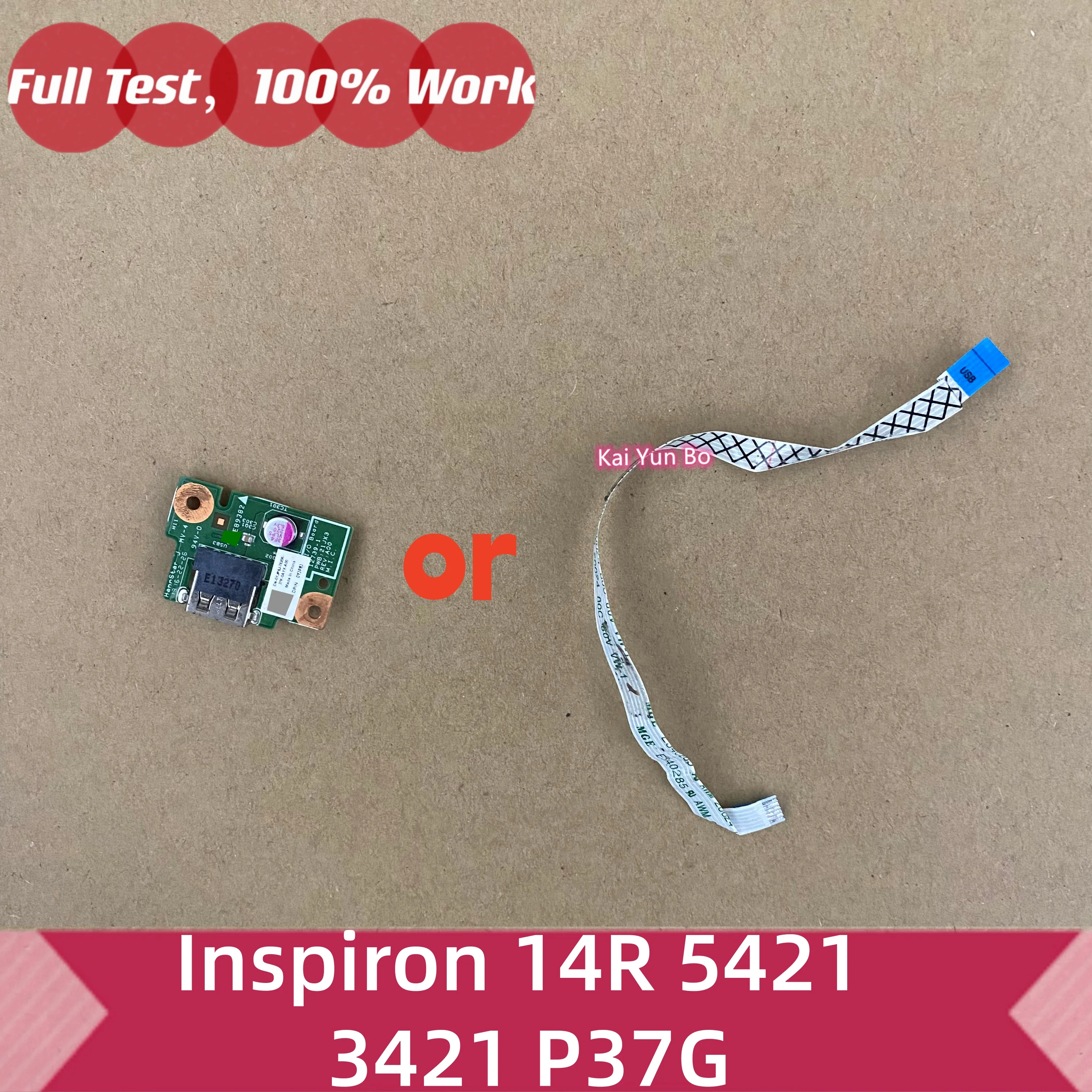 Placa ou Cabo USB para Laptop DELL Inspiron 14R 5421 3421 P37G CN-0YJP8J 0YJP8J YJP8J 12739-1 21JX3 50.4XP05.022 DNE40