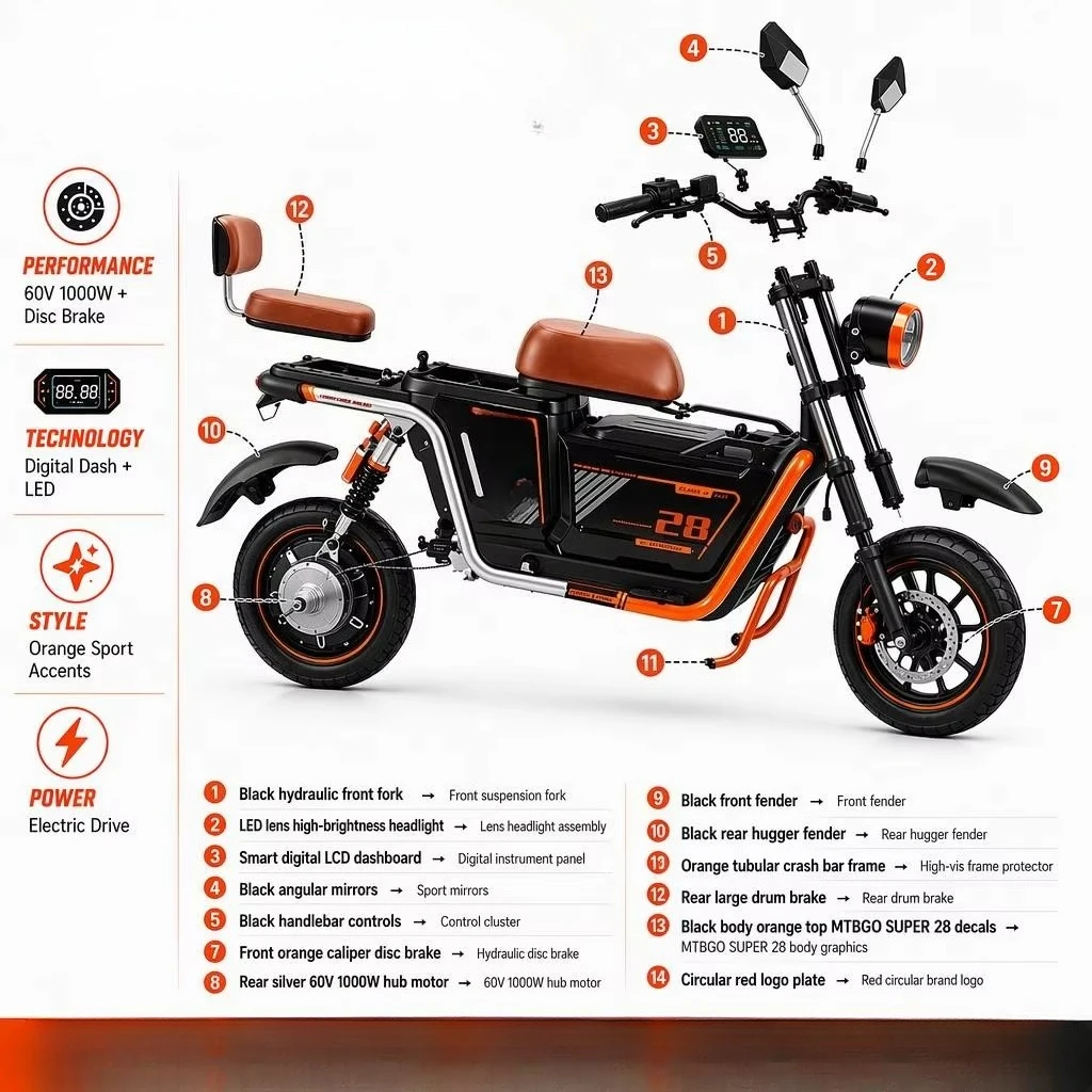RRE MTBGO factory direct wholesale price, new sports electric motorcycle, powerful motor electric moped, for dealers to choose