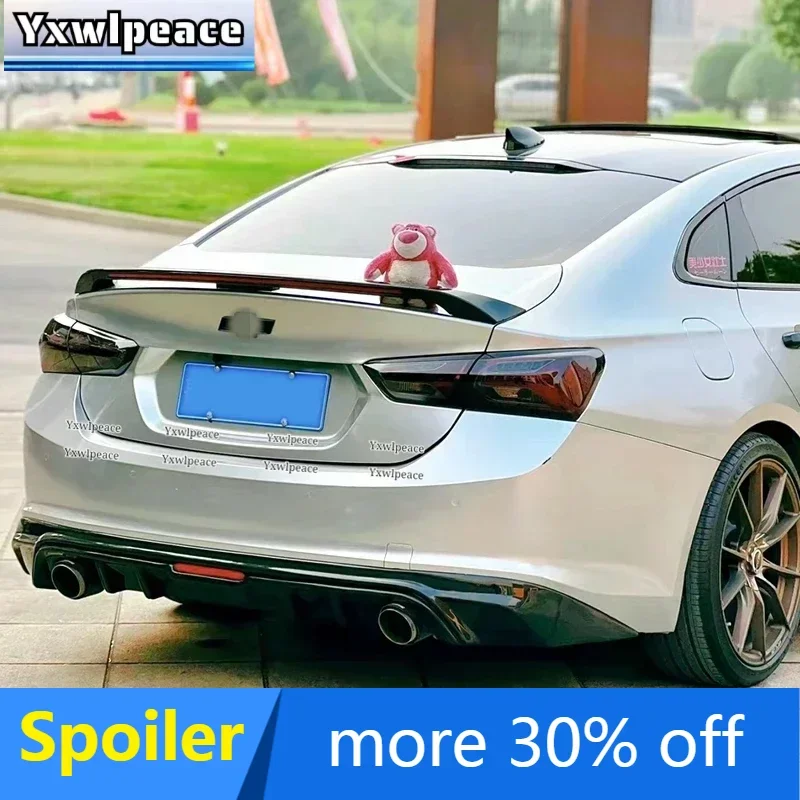 

High Quality ABS Glossy Black (LED Light) Rear Trunk Lip Spoiler For Chevrolet Malibu XL 2016 2017 2018 2019 2020 2021 2022