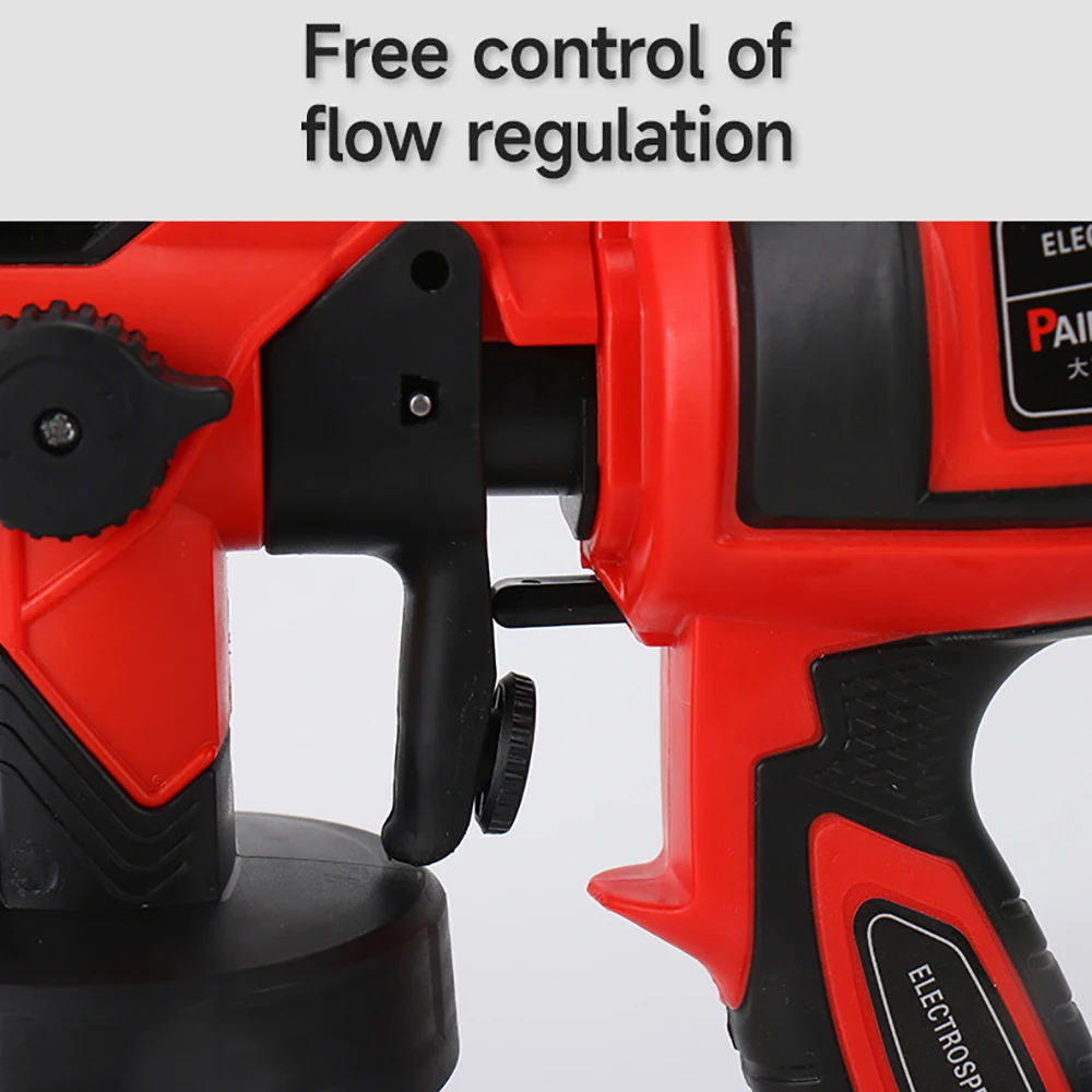 High Pressure Electric Spray Gun HVLP Portable Cordless Paint Sprayer with Lithium Battery Auto Furniture Steel Coating Airbrush