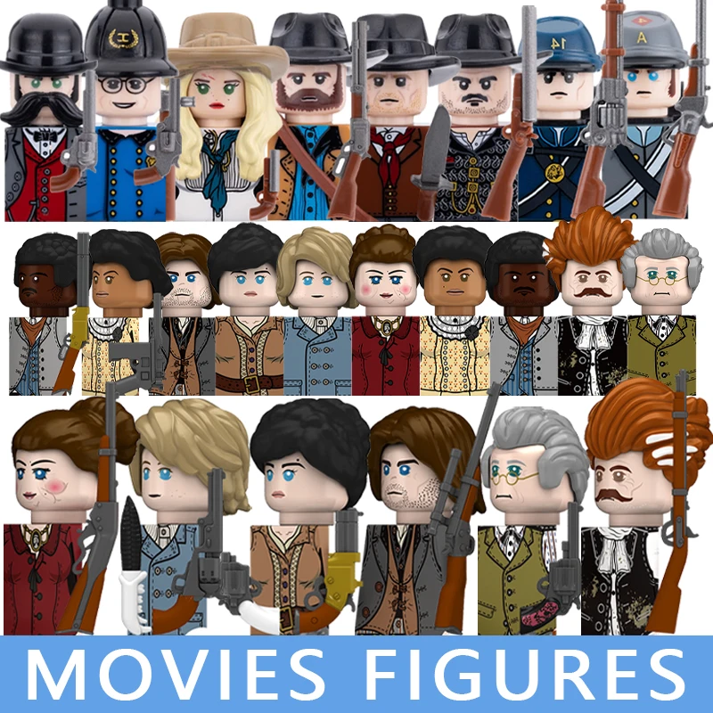 Figurines de soldats de la série MOC City, blocs de construction, vue de rue, guerrière militaire, accessoires, armes, films, briques de Noël, jouet