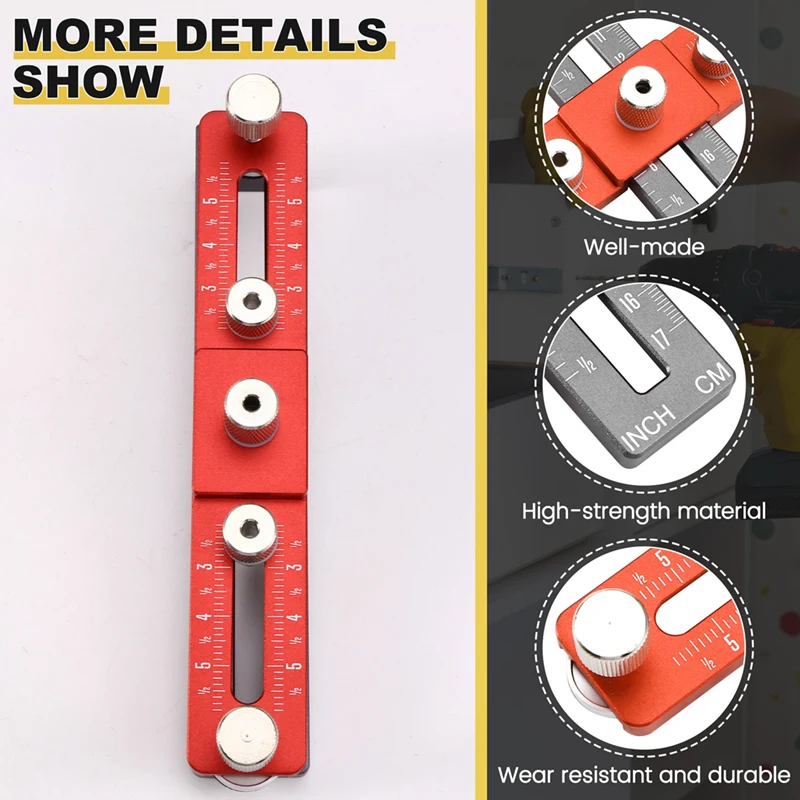 Posicionador de perforación de manija, herramienta de corte de agujeros para carpintería, manija de puerta de gabinete con cajones, ayuda para la instalación