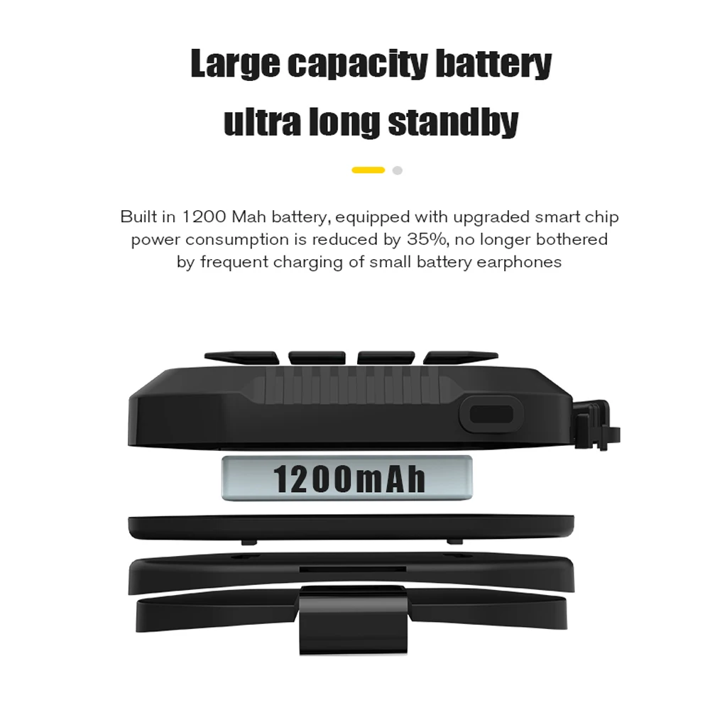 1200mAh دراجة نارية خوذة سماعة رأس لاسلكية BT 5.0 بلوتوث خوذة سماعة صوت مساعد موتو سماعة دراجة نارية سماعة