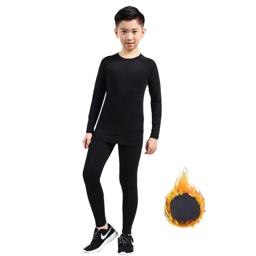 Winter Thermal Underwear Set Children Warm Underwear Boy Fleece Compression Quick Drying Girls Long Johns Lucky John for Girls