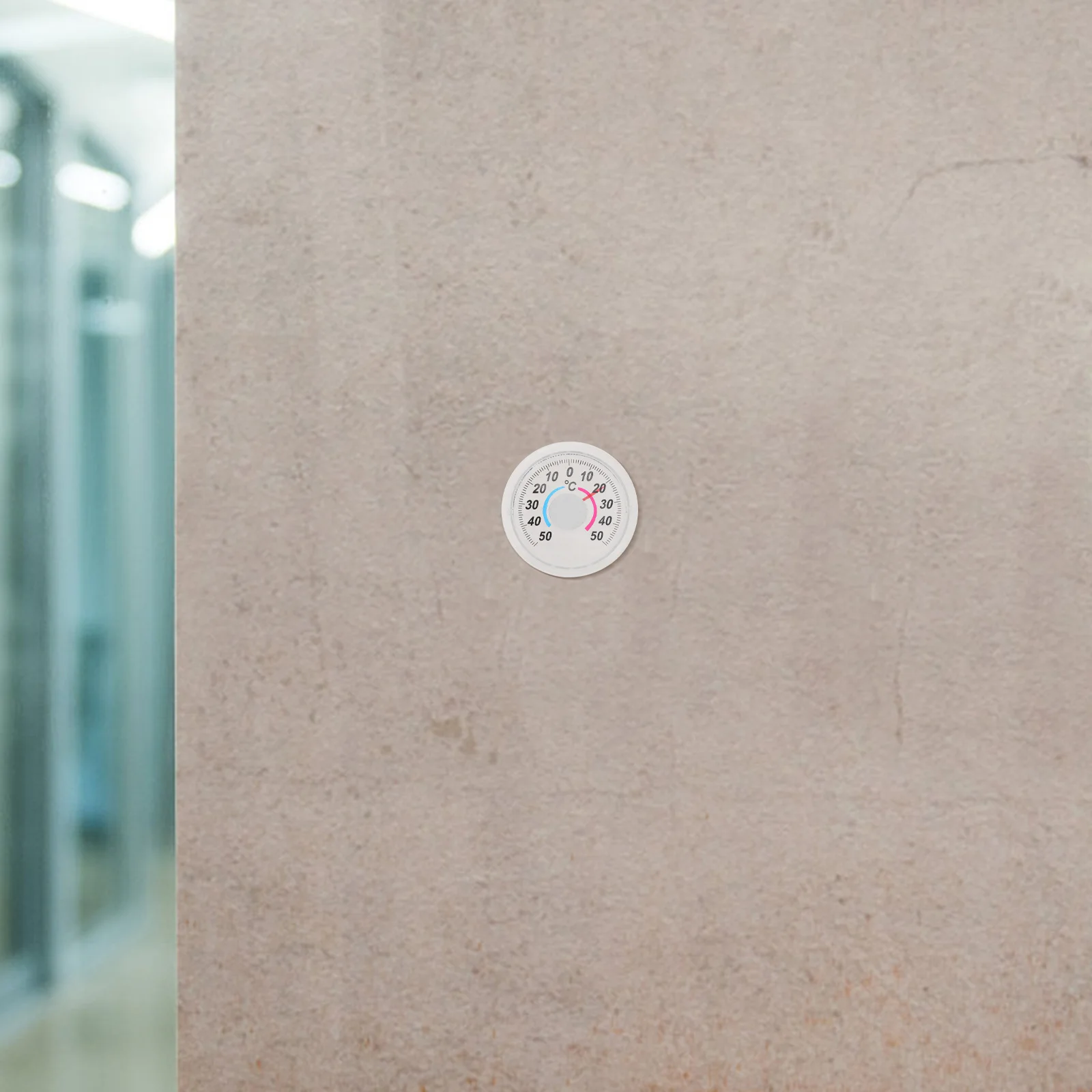 

4Pcs Round Window Temperature Gauge Simple Design Accurate Indoor Outdoor Weather Monitor for Home Garden Patio Wall Use