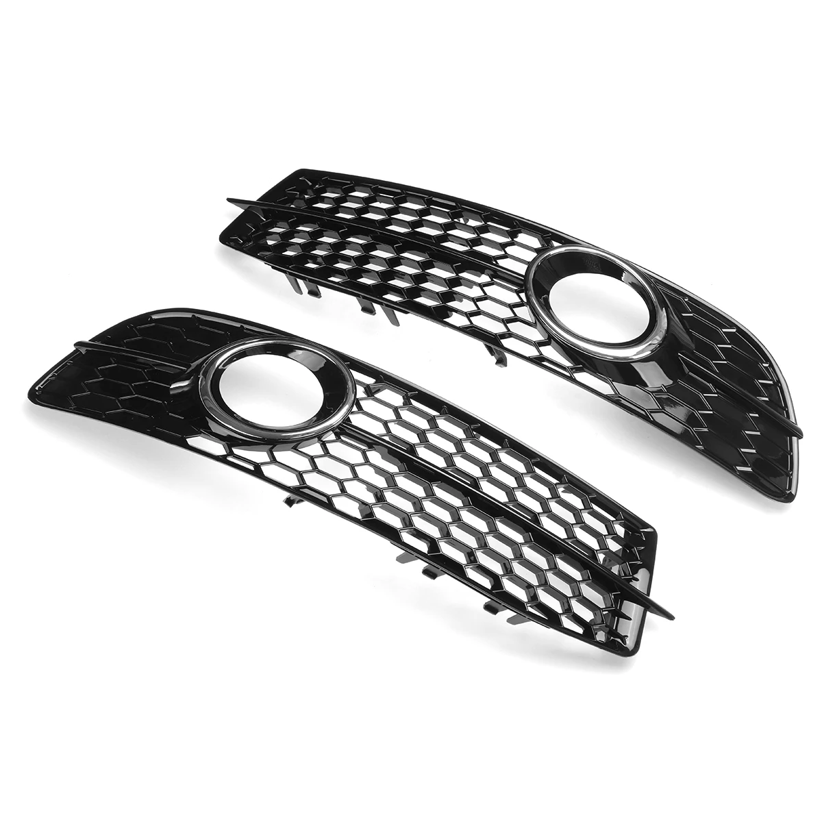 Front Grille For Audi A6 C6 S-line S-Facelifted 2008-2011 Front Bumper Fog Light Lamp Grille Cover Honeycomb 4F0807681Q01C