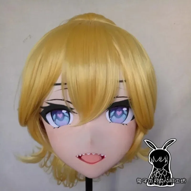 (Rabbit 64) Crossdressing Pretty Girl BJD Doll Mask Cartoon Japan Anime Realistic Silicone Kubah kyi Cosplay Kigurumi Crossdress