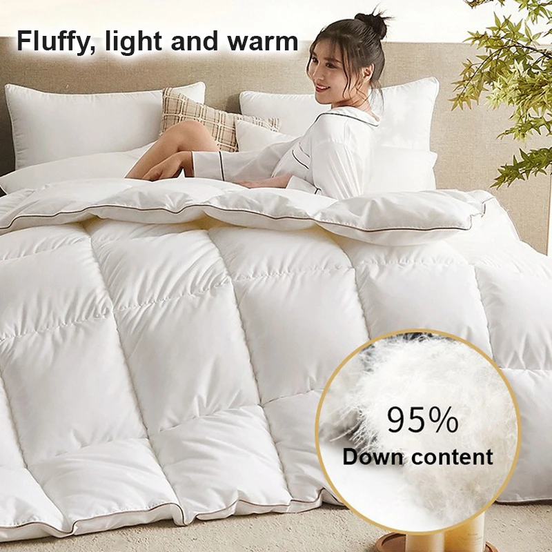 Down quilt white goose down quilt winter cotton thick quilt core winter quilt Warm Cozy Cashmere Duvet quilt core winter quilt