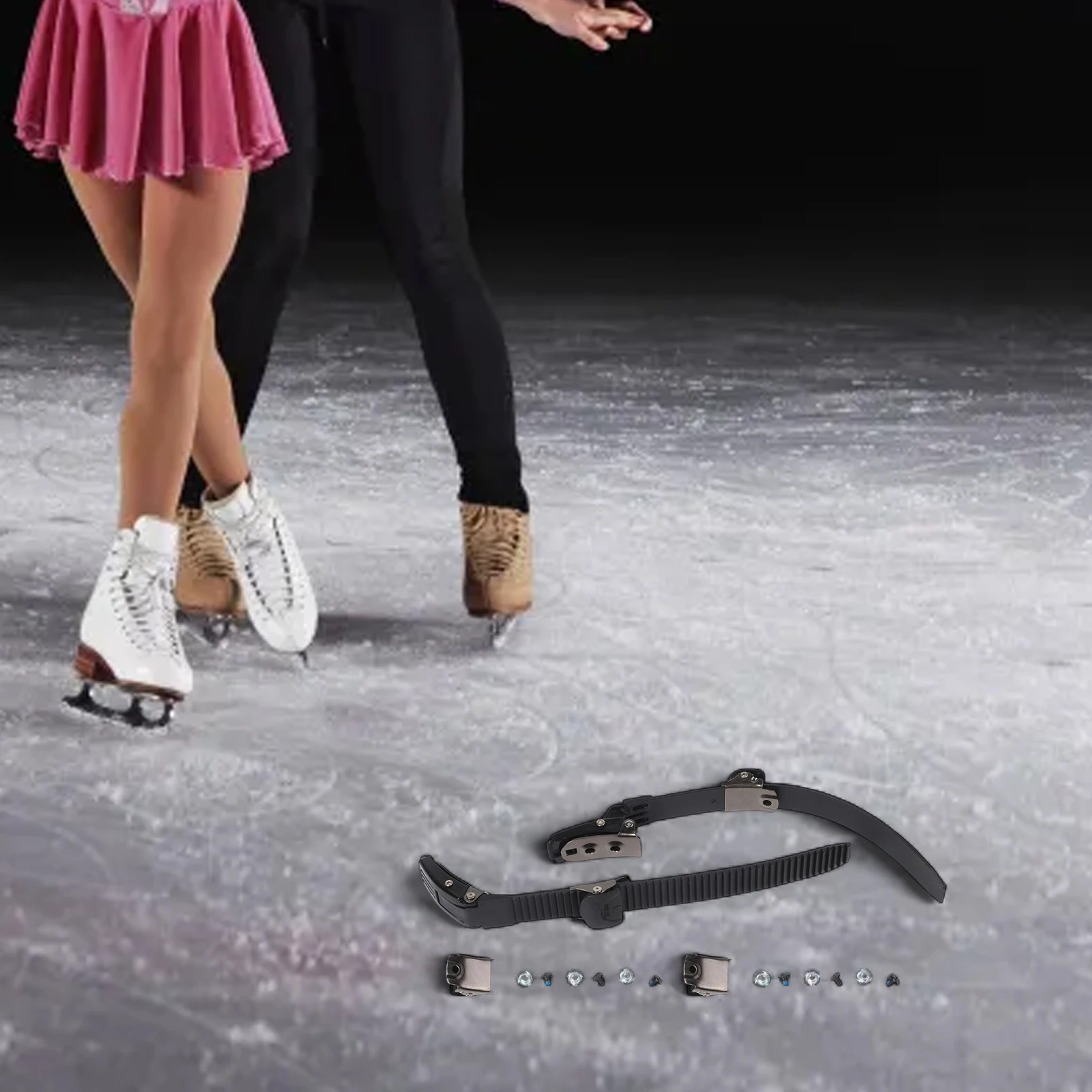 

2 шт. обувь для катания на коньках с пряжкой и зажимом, винты и гайки, обувь для роликовых коньков, регулируемый ремень для роликовых коньков