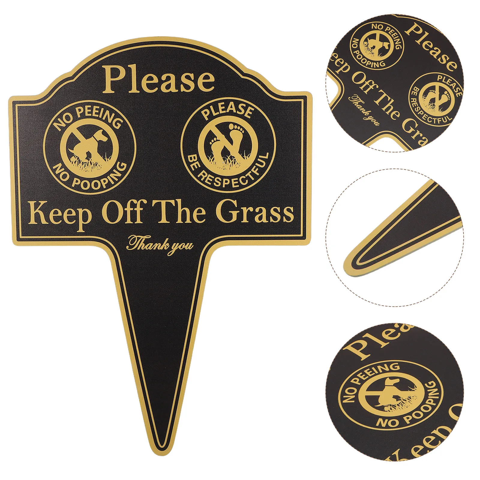 

Aluminum Landscape Garden Stake Decorative Keep Off Grass Sign Yard Lawn Outdoor Park Outdoor Lawn Stake Landscape Sign