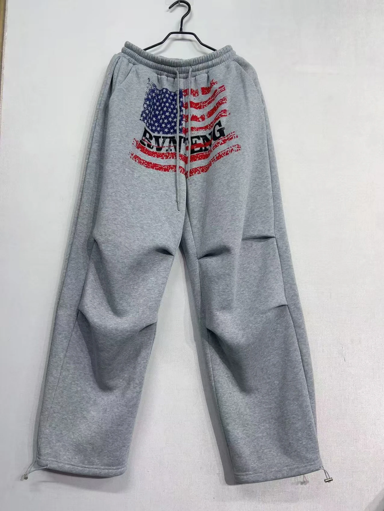 Y2K Damen Nationalflaggen-Print Streetwear Weite Jogginghose Baggy Oversized Hose Grunge Jogger Hosen Acubi 2000er Jahre Kleidung – Detail 5