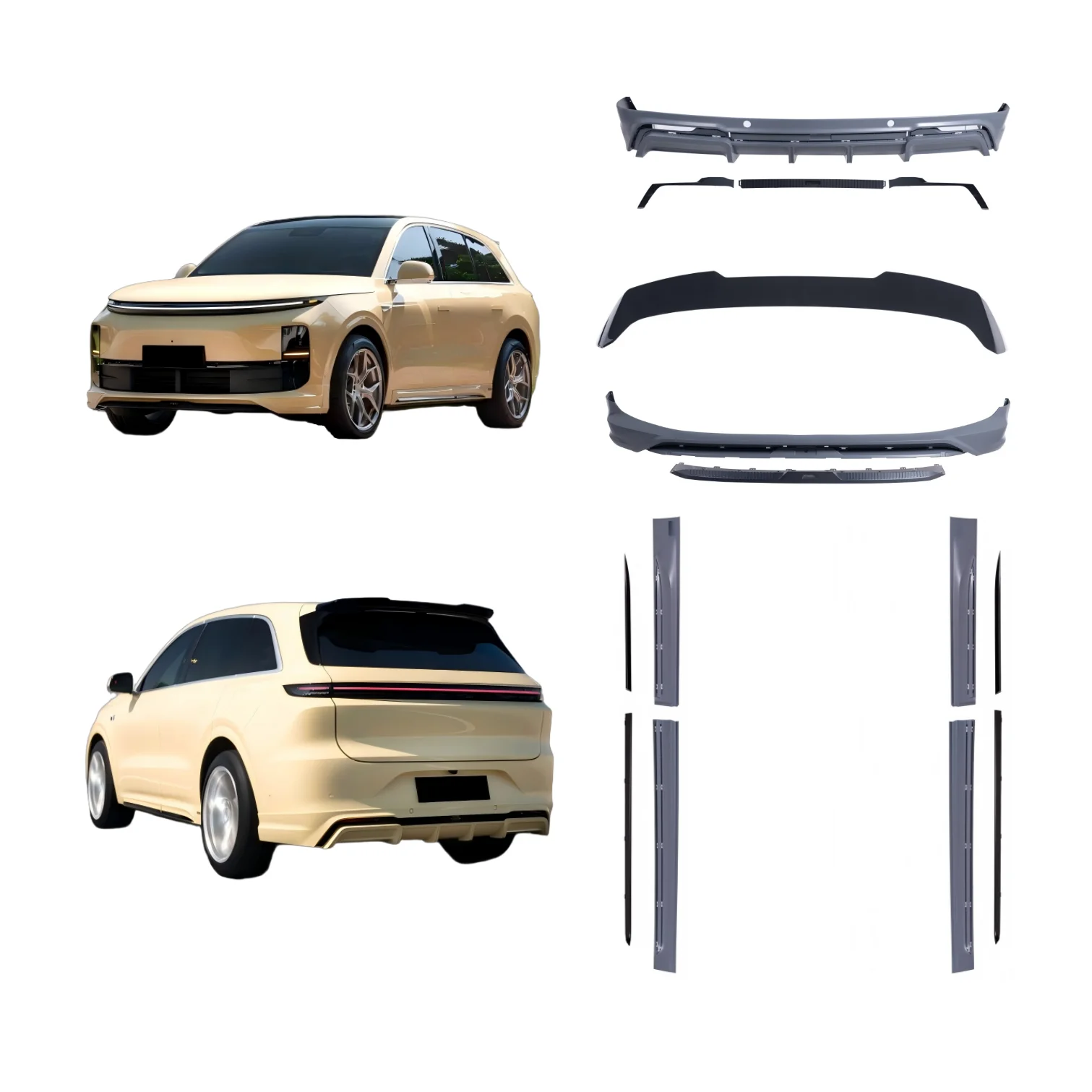 

FOR LI Auto L6 Body Kit Rear Bumper Front Bumper Side Skirts Spoiler Car Accessories High-quality Body KITS Car Parts Upgrade